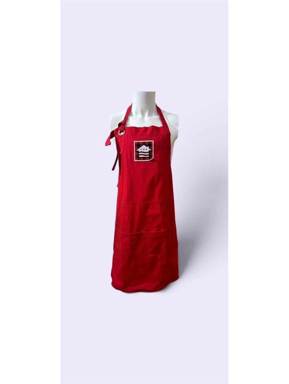 The Artisan Collection Red Buffalo Plaid Denim House Grilling Cooking Apron